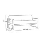 ⁦طقم اثاث خارجي دبار و حديد - ووتر بروف - 5 قطع⁩ - الصورة ⁦3⁩