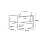 ⁦طقم اثاث خارجي دبار و حديد - ووتر بروف - 5 قطع⁩ - الصورة ⁦4⁩