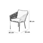 ⁦طقم أثاث خارجي دوبار 9 قطع⁩ - الصورة ⁦3⁩