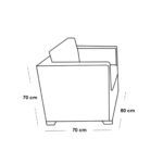 ⁦طقم أثاث خارجي راتان 4 قطع - بيج⁩ - الصورة ⁦3⁩