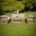 طقم أثاث خارجي راتان 4 قطع - بيج