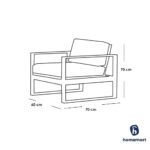 ⁦طقم أثاث خارجي حديد 5 قطع⁩ - الصورة ⁦2⁩